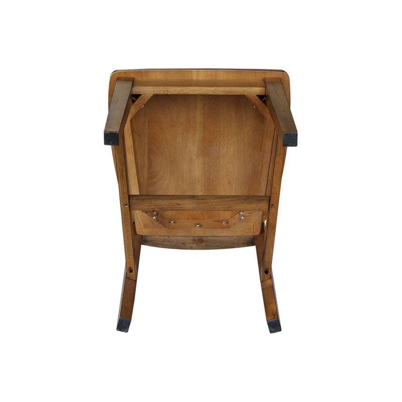 Set of 2 San Remo Splatback Chairs Pecan - International Concepts: Solid Wood, Unupholstered