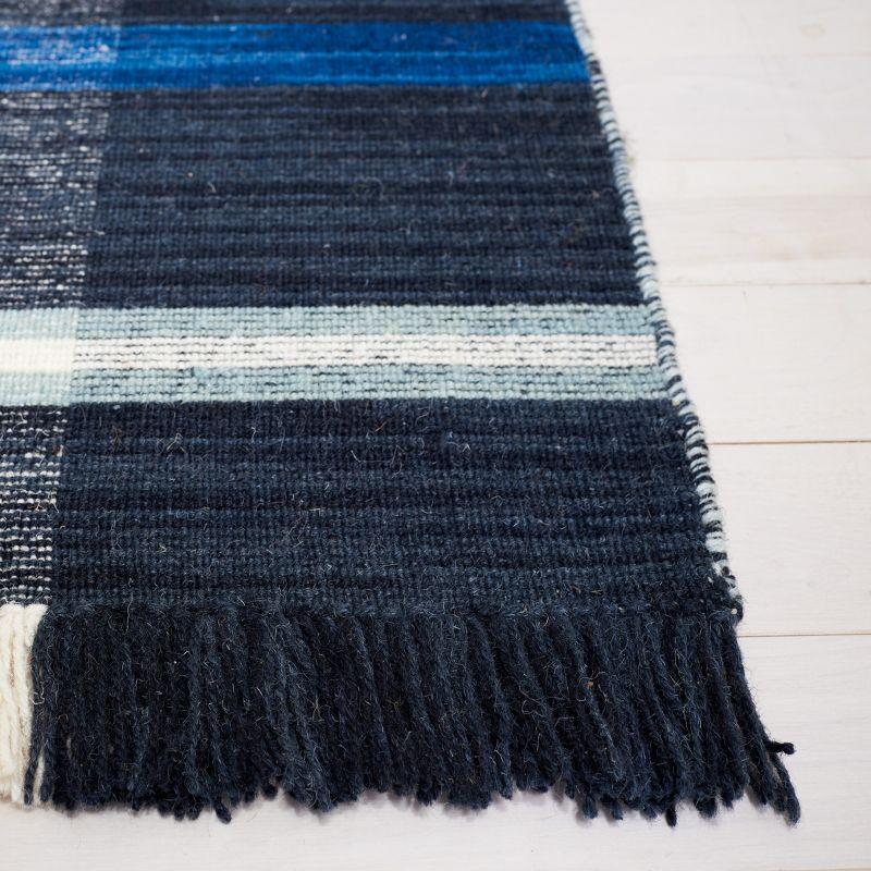 Southwestern Vibe Stripe Handmade Wool 5' x 8' Area Rug