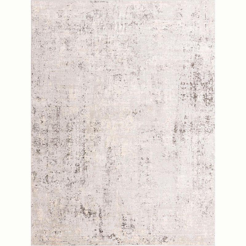 Unique Loom Caspian Collection Area Rug - Baku (9'  x 12' 2" Rectangle Gray/Silver)