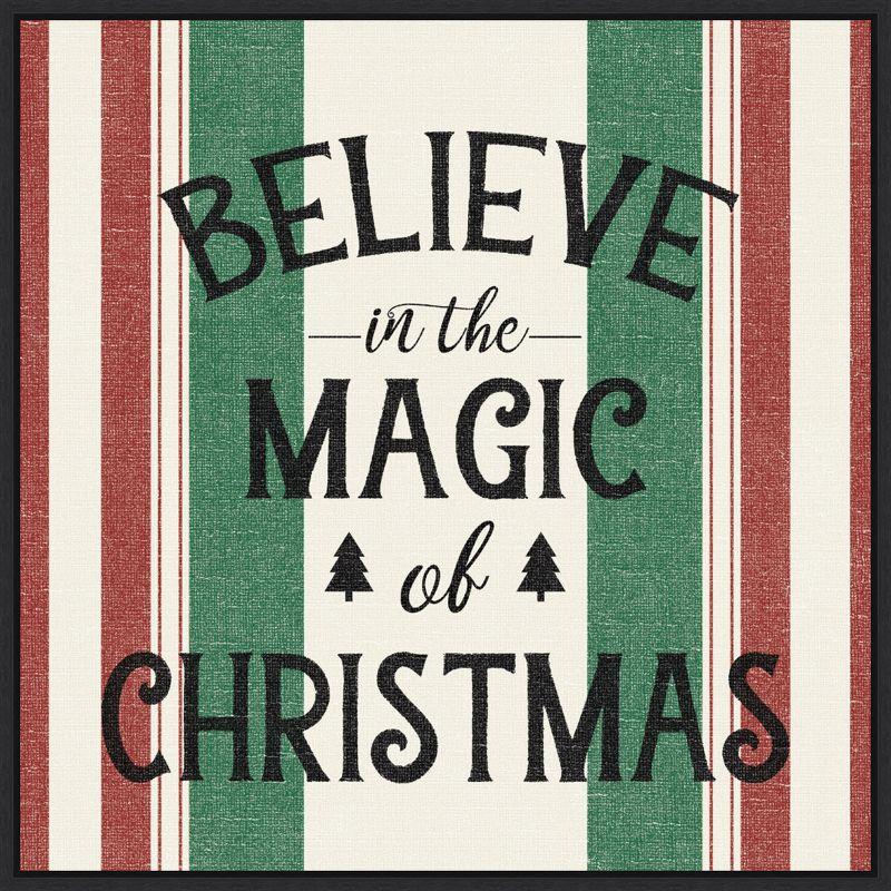 Believe in the Magic of Christmas Framed Canvas Print