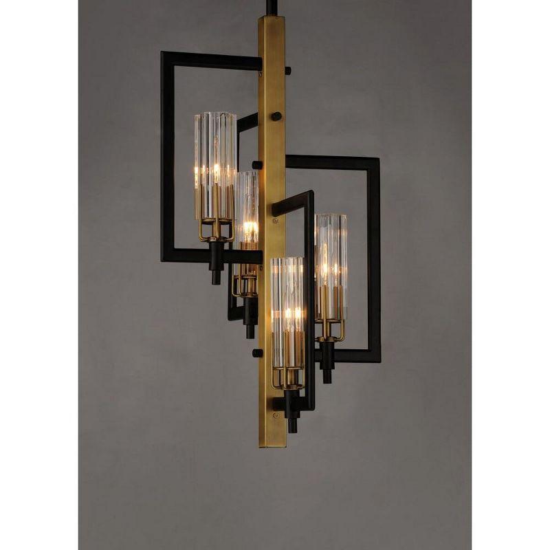 Maxim Lighting Flambeau 4 - Light Pendant in  Black/Antique Brass