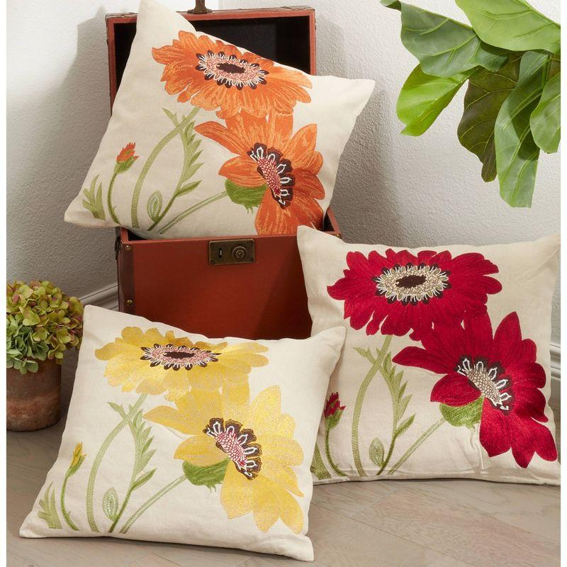 Embroidered Throw Pillow