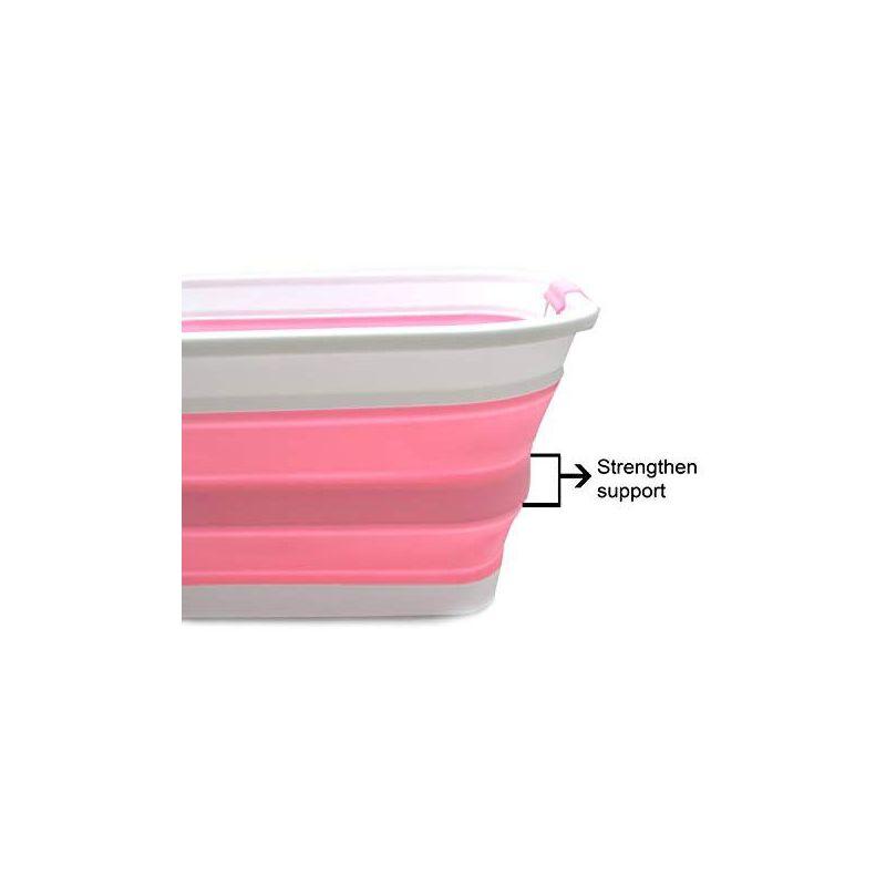 SAMMART 42L(11 gallon) Collapsible Plastic Laundry Basket, Sea Angel