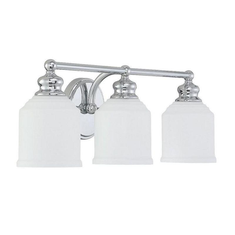 Savoy House Melrose 3 - Light Vanity in  Polished Chrome