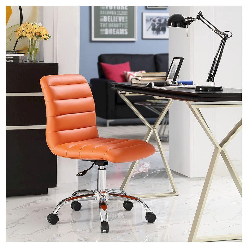 Ripple Armless Mid Back Vinyl Office Chair by Modway