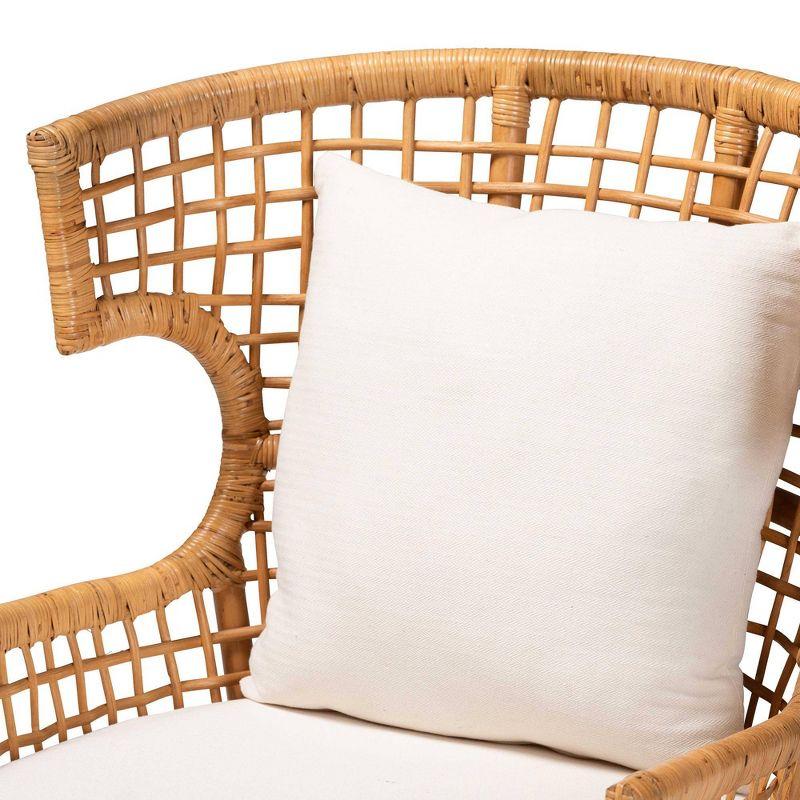 bali & pari Regina Rattan Arm Chair Light Honey