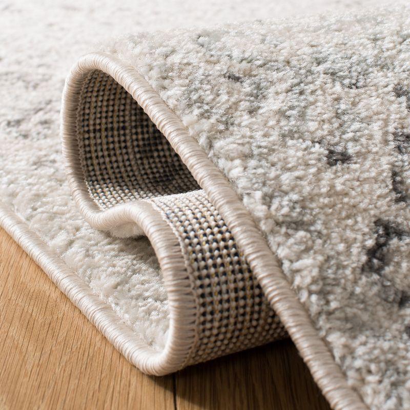 Tulum TUL264 Power Loomed Indoor Area Rug - Ivory/Grey - 8'x8' - Safavieh