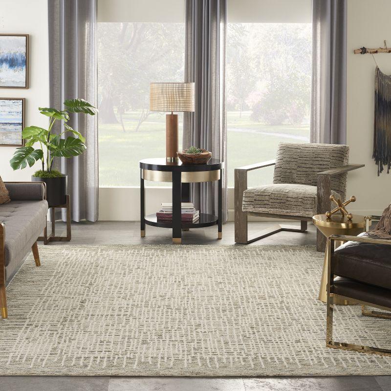 Nourison Vail Rustic Texture Indoor Area Rug Ivory/Multi 8'3" x 11'6"