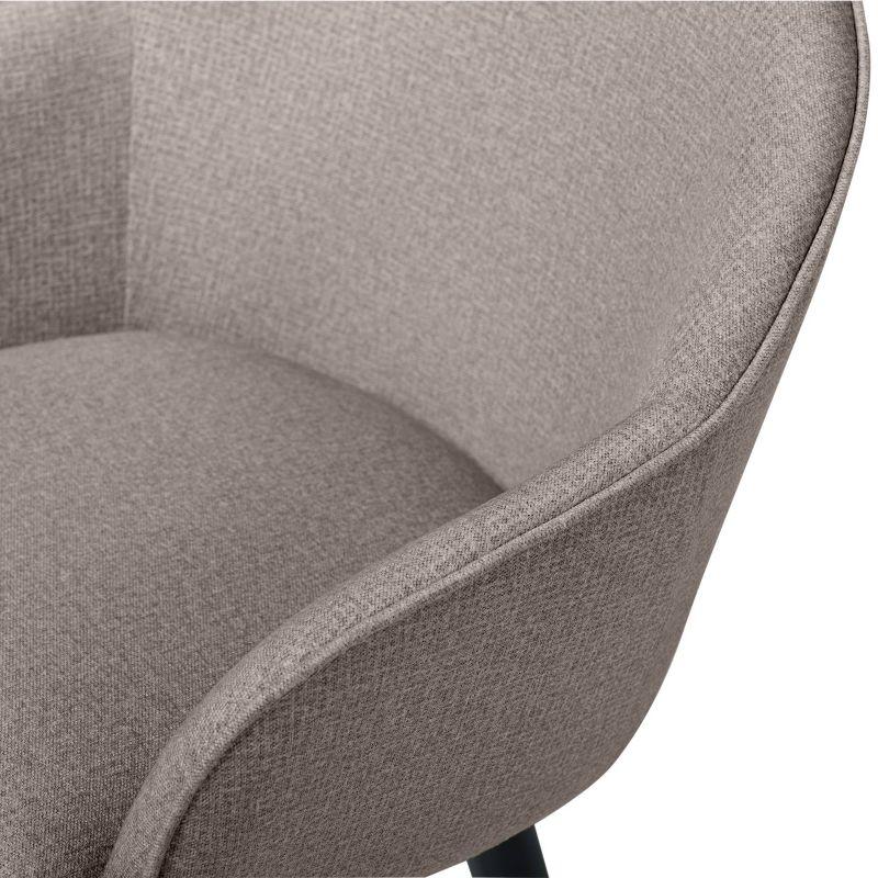 Dome Swivel Armchair Tan - Studio Designs Home: Metal Frame, Polyester Upholstery, Office Use