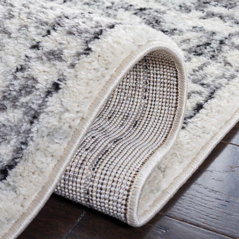 Ivory Elegance 24" Hand-Knotted Boho-Chic Synthetic Area Rug