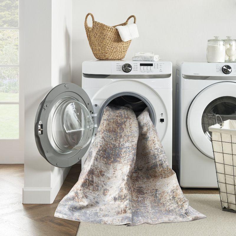 Nourison Astra Machine Washable 2'2" x 8' Multicolor Modern Indoor Bathroom, Kitchen Runner Rug