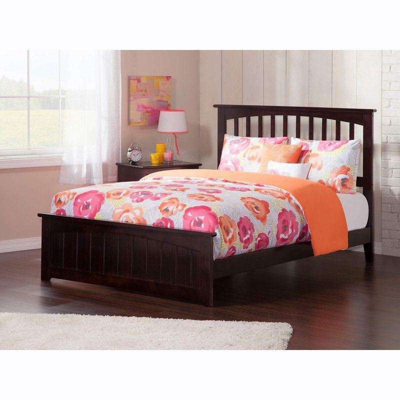 AFI Furnishings Mission Low Profile Solid Wood Platform Bed with Matching Footboard
