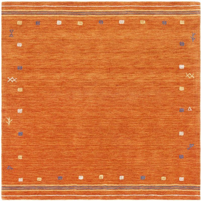 Himalaya HIM563 Handmade Area Rug - 6'x6' - Rust - Safavieh