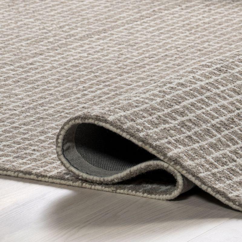 Katasha Checked Wool Area Rug