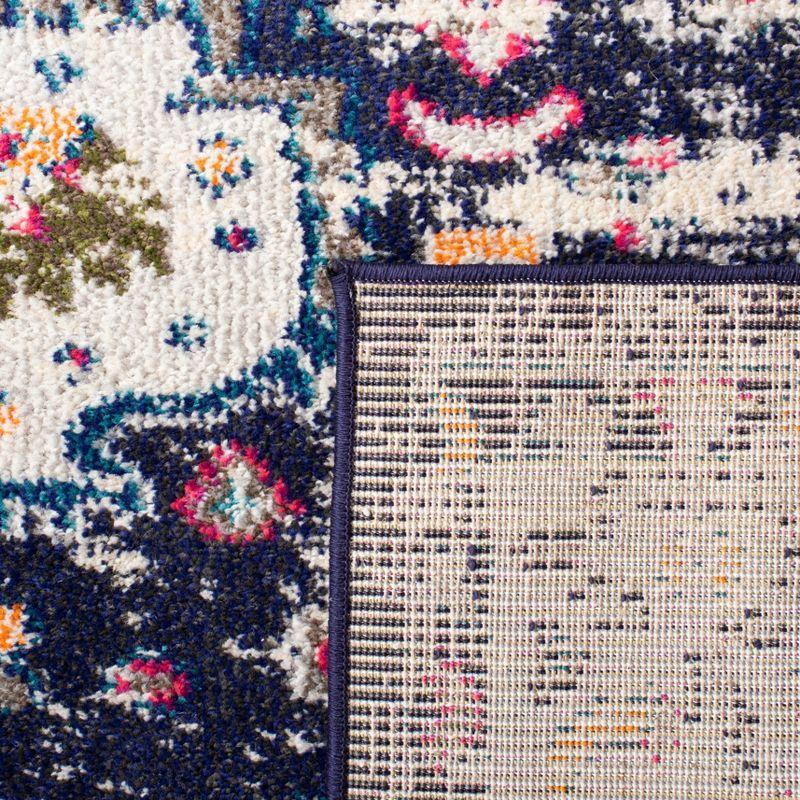 Madison MAD468 Power Loomed Indoor Area Rug - Navy/Ivory - 4'x6' - Safavieh