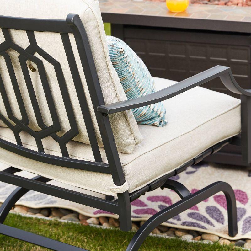 2pk Steel Patio Accent Chairs - Lokatse