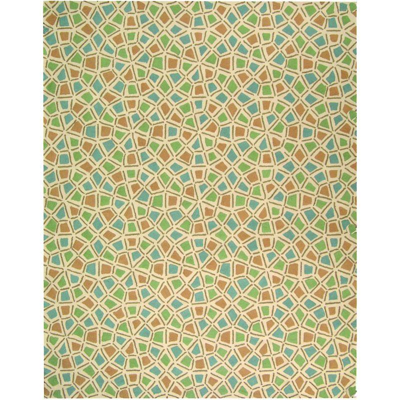Newport NPT426 Hand Hooked Area Rug - Blue/Green - 7'9"x9'9" - Safavieh.