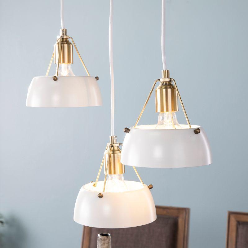 Renmarco Contemporary 3-Light Cluster Pendant - White - SEI