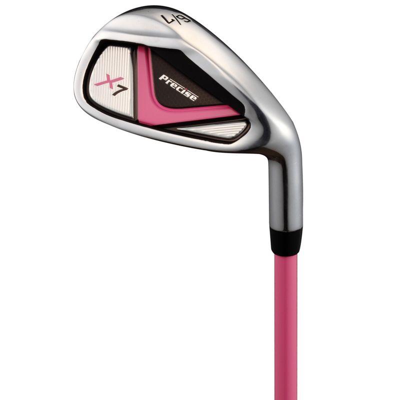 Precise X7 Junior Boys & Girls Complete Left Handed Golf Clubs Set for Children - Age 3-5, Pink Color