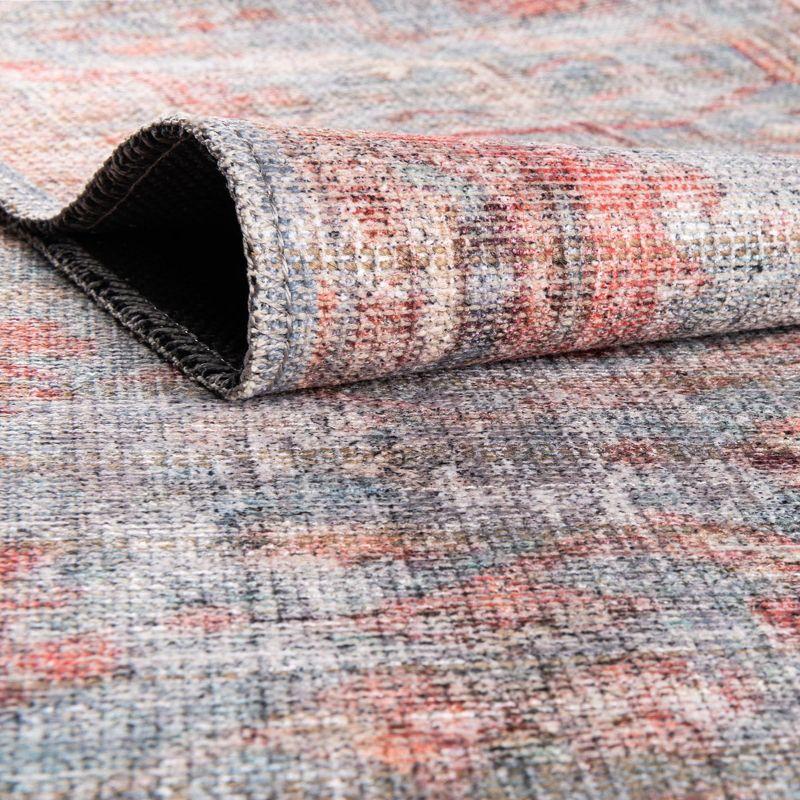 Unique Loom 2' 7 x 12' 0 Nostalgia Olivia Machine Washable Antique Blue Area Rug