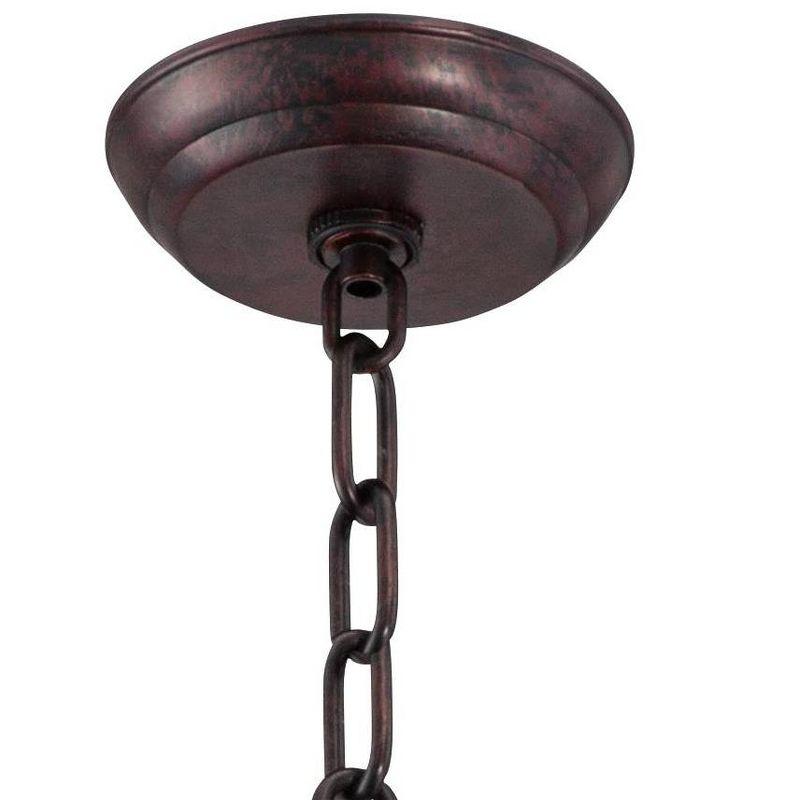 Franklin Iron Works Tiedra Rust Bronze Pendant Light 18 1/4" Wide Farmhouse Industrial Rustic Cage for Dining Room House Foyer Kitchen Island Entryway