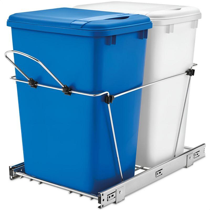 Double Sliding Pull-Out Waste Bin Containers