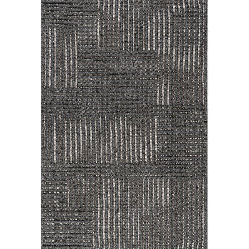 Nuloom Dorene Contemporary High-Low Striped Wool Indoor Area Rug