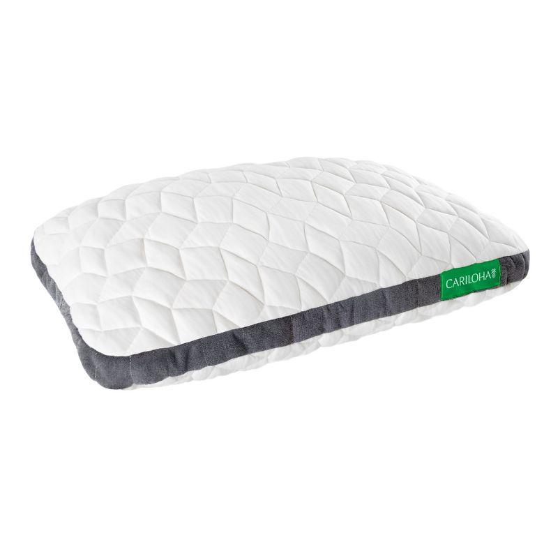 Standard White Bamboo Charcoal Memory Foam Pillow