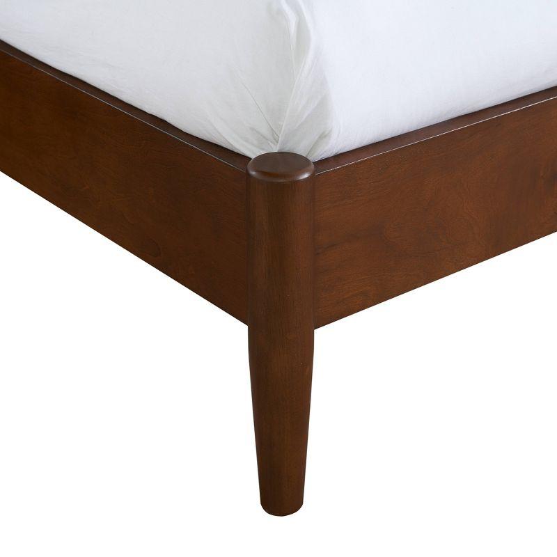 Landon King Bedset Mahogany - Crosley: Modern Mid-Century Design, Pine & MDF Frame, 600 lbs Capacity
