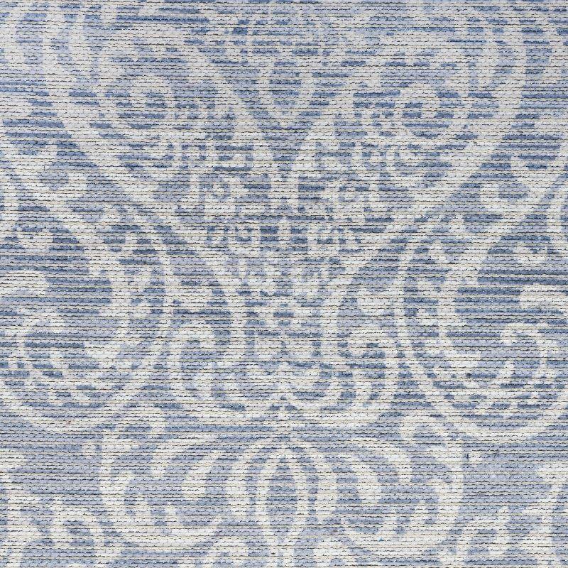 Slate Damask Chenille 8' x 10' Easy-Care Area Rug