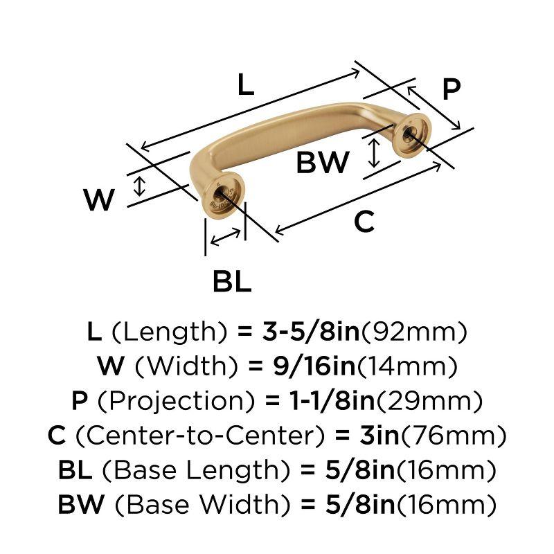 Amerock Kane 3 inch (76mm) Center-to-Center Champagne Bronze Cabinet Pull