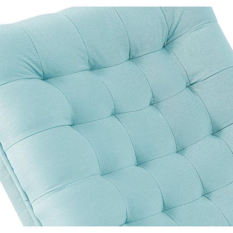 Barton Rocking Lounge Chair Relaxing Button Tufted Wood Leg W/ Footrest Stool