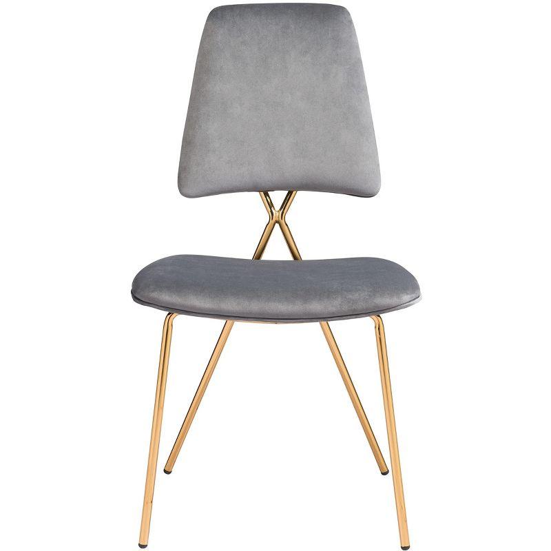 Zuo Chloe Dining Chair (Set of 2) Gray and Gold