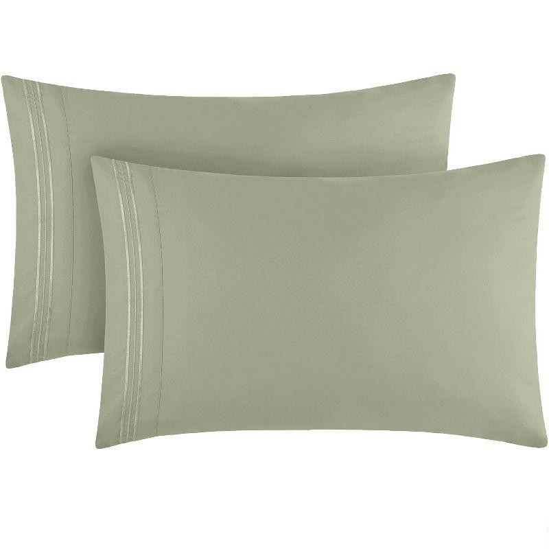 Mellanni Brushed Microfiber Pillowcase Set of 2, King, Spa Mint
