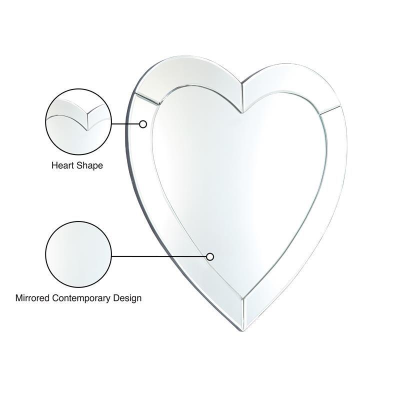 Meridian Furniture Heart Contemporary Mirror