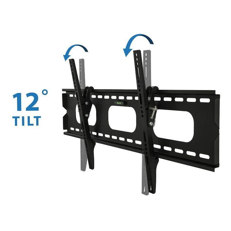 Mount-It! Low-Profile Tilting TV Mount | Flush Mount TV Bracket Wide | Ultra-Thin TV Mount with Tilt for 42-70 in. Screen TVs | 220 lbs. Capacity