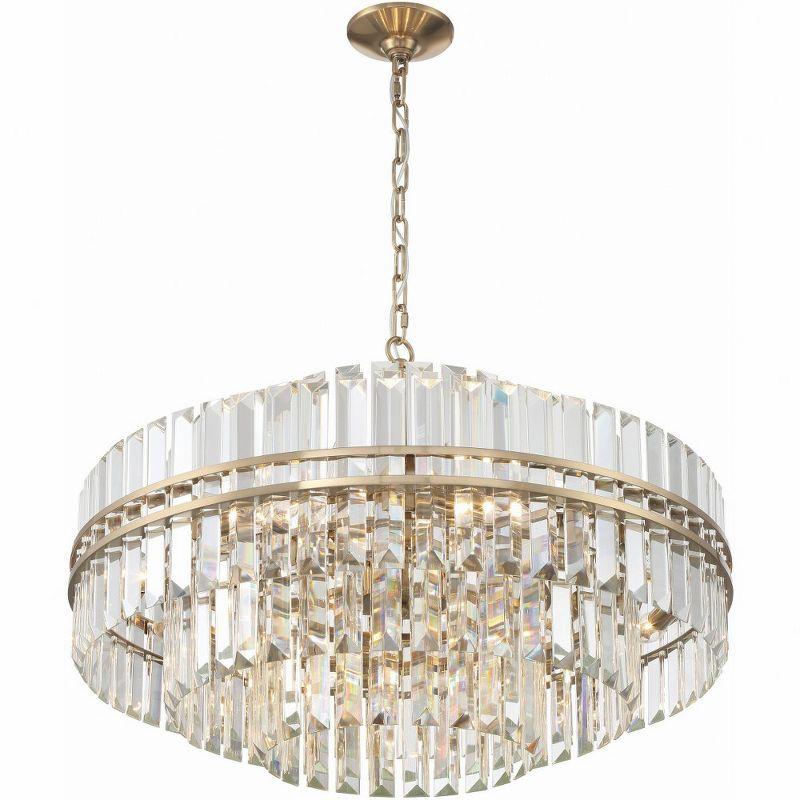 Crystorama Lighting Hayes 16 - Light Chandelier in  Aged Brass