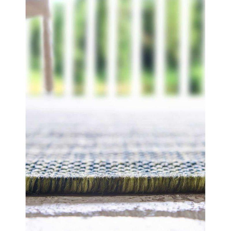 Unique Loom 5' 1 x 8' 0 Rectangle Indoor/Outdoor Modern Green Area Rug