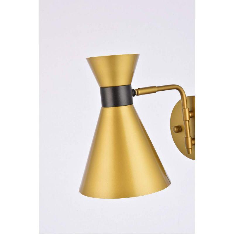 Elegant Lighting Halycon 6 inch light brass wall sconce