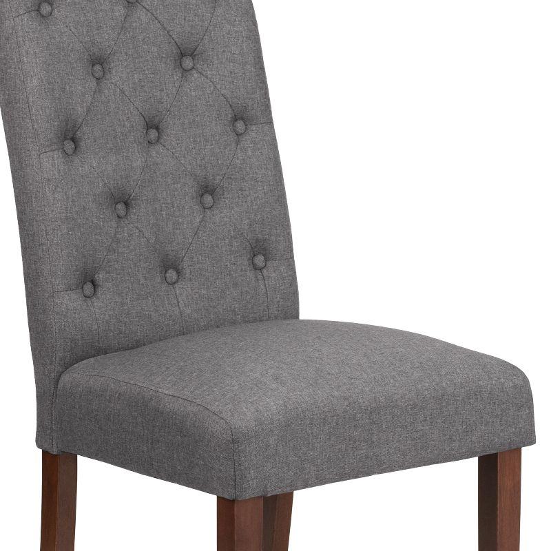 Hercules Grove Park High-Back Gray Fabric Parsons Side Chair
