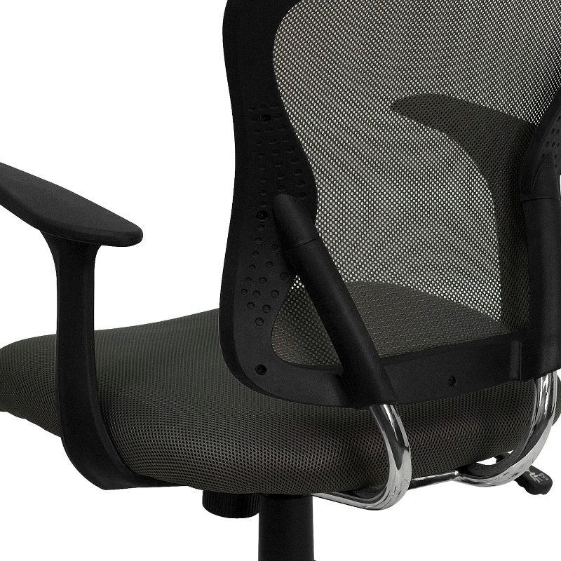 Flash Furniture Mid-Back Mesh Swivel Task Office Chair with Chrome Base and Arms