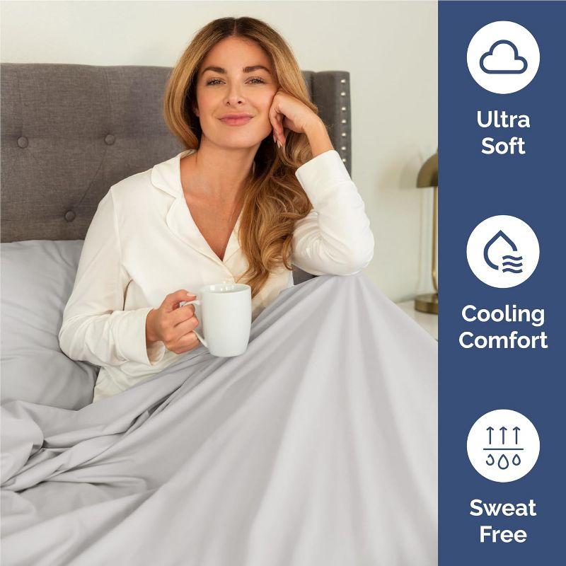 CGK Linens 4 Piece Sheet Set Premium Cooling, Soft & Wrinkle Free Sheet Set