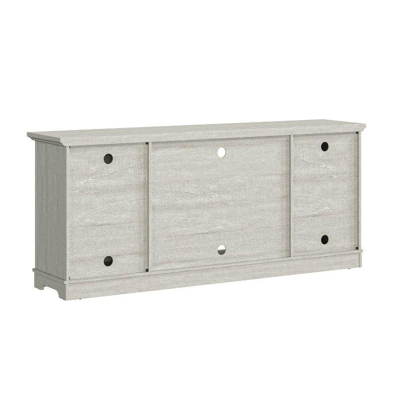 70" Farmhouse Style TV Stand for TVs up to 78" Off White - Festivo: Media Console with Storage