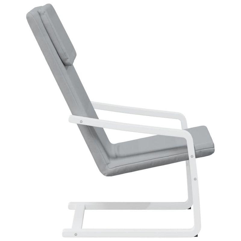 vidaXL Relaxing Chair in Light Gray Fabric - Comfortable Seating with Solid Birch Wood Frame - Suitable for Dining Room