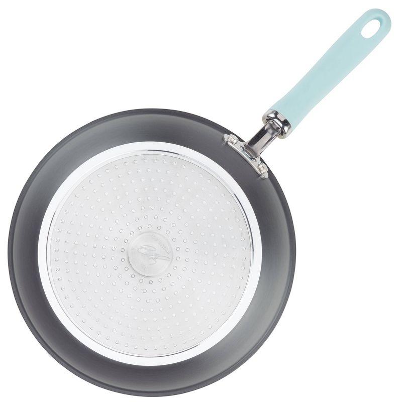 Rachael Ray Create Delicious 11pc Hard Anodized Nonstick Cookware Set Light Blue Handles