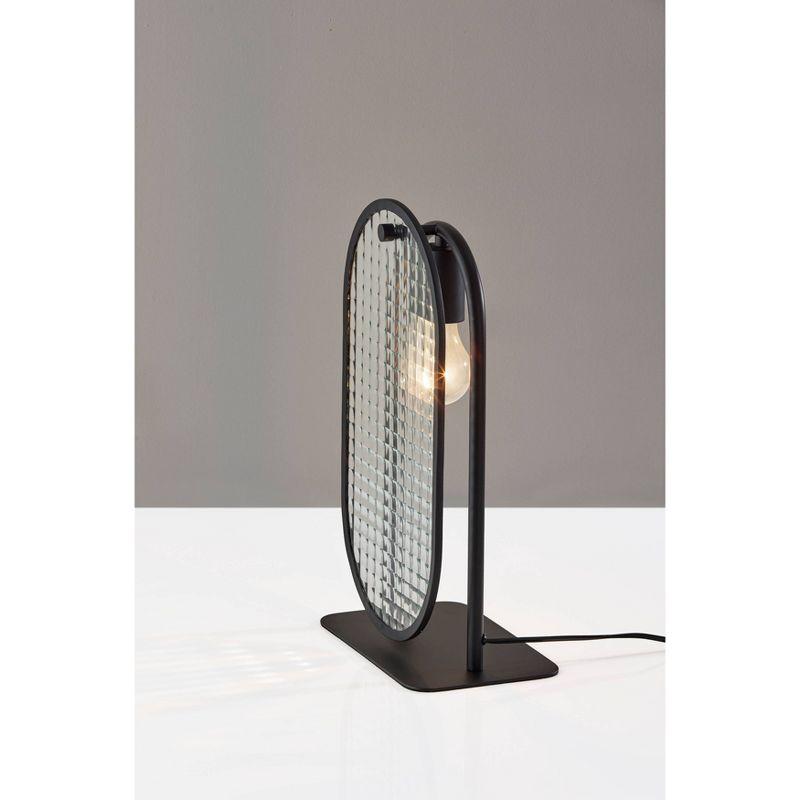 Landon Table Lantern Black - Adesso: Modern Accent Lamp, ETL Listed, Metal Body, Glass Shade, No Assembly Required