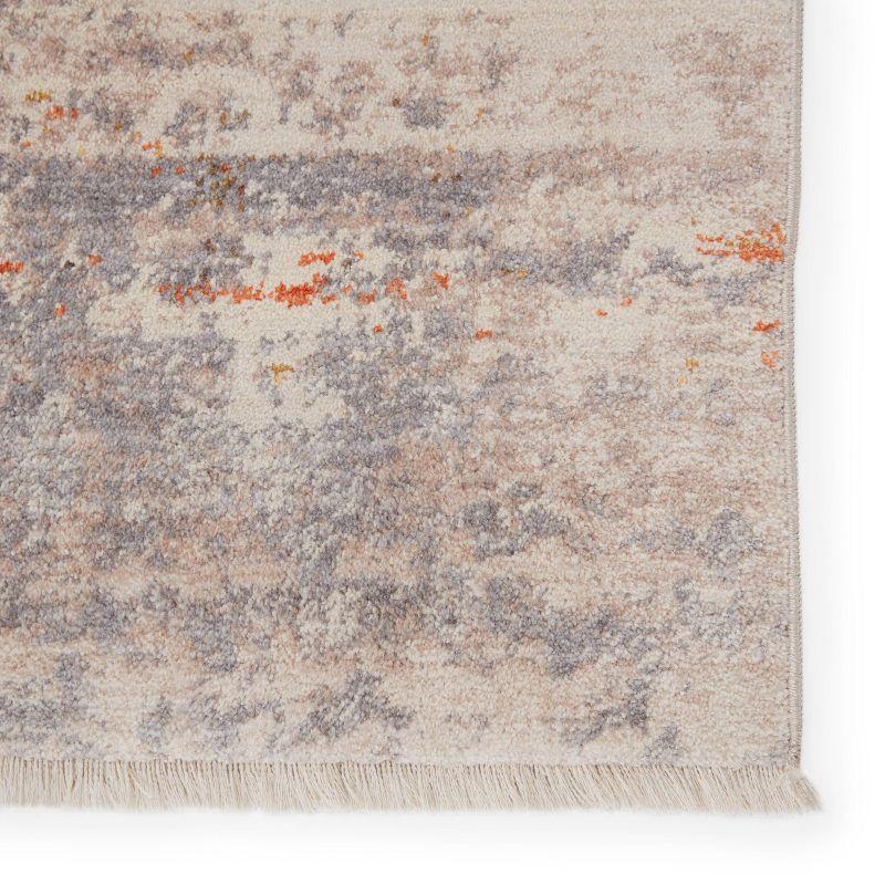 Ethereal Ivory Abstract 47" Synthetic Area Rug