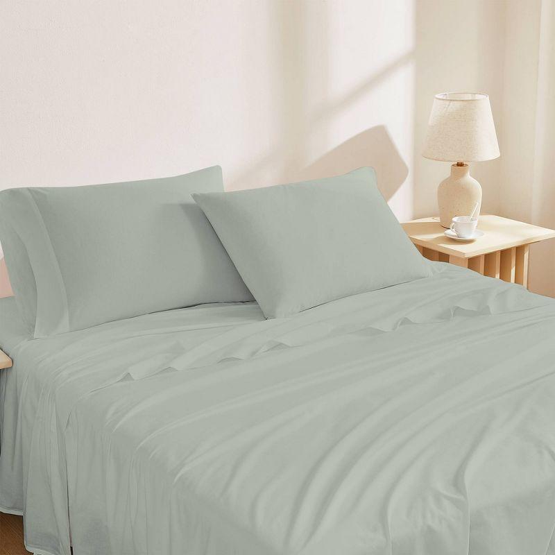 Purity Home Sustainable Organic 100% Cotton Breathable & Lightweight Deep Pocket Sheet Set
