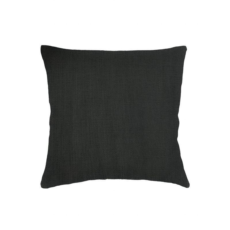 So Soft Black Linen 24x24 Throw Pillow