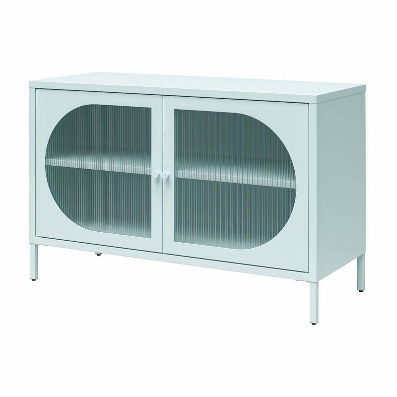 Luna 25.2'' Tall Accent Cabinet with Fluted Glass